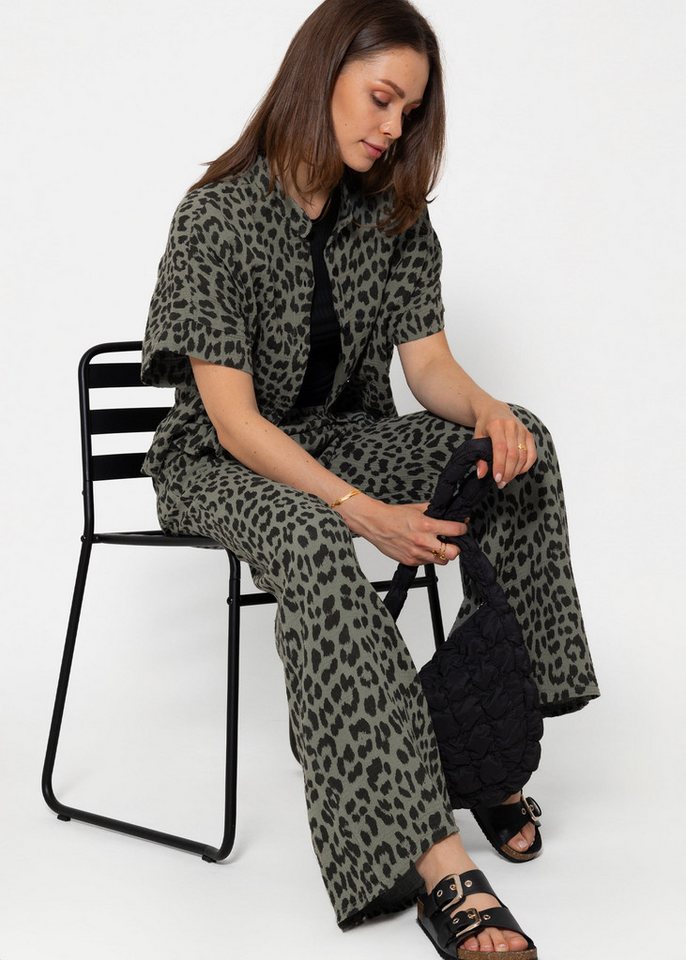 SASSYCLASSY Stoffhose Musselin Sommer Hose Damen Lang in Leoparden-Print Lockere Musselinhose aus Baumwolle in Leomuster mit elastischem Bund SASSYCLASSY Stoffhose Musselin Sommer Hose Damen Lang in Leoparden-Print Lockere Musselinhose aus Baumwolle in Leomuster mit elastischem Bund von SASSYCLASSY