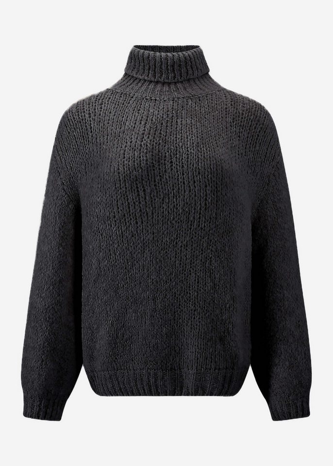 SASSYCLASSY Strickpullover Oversize Pullover Damen Winter mit Rollkragen Rollkragenpullover aus weichem Strick Elegant Schwarz Beige Rot Grau von SASSYCLASSY