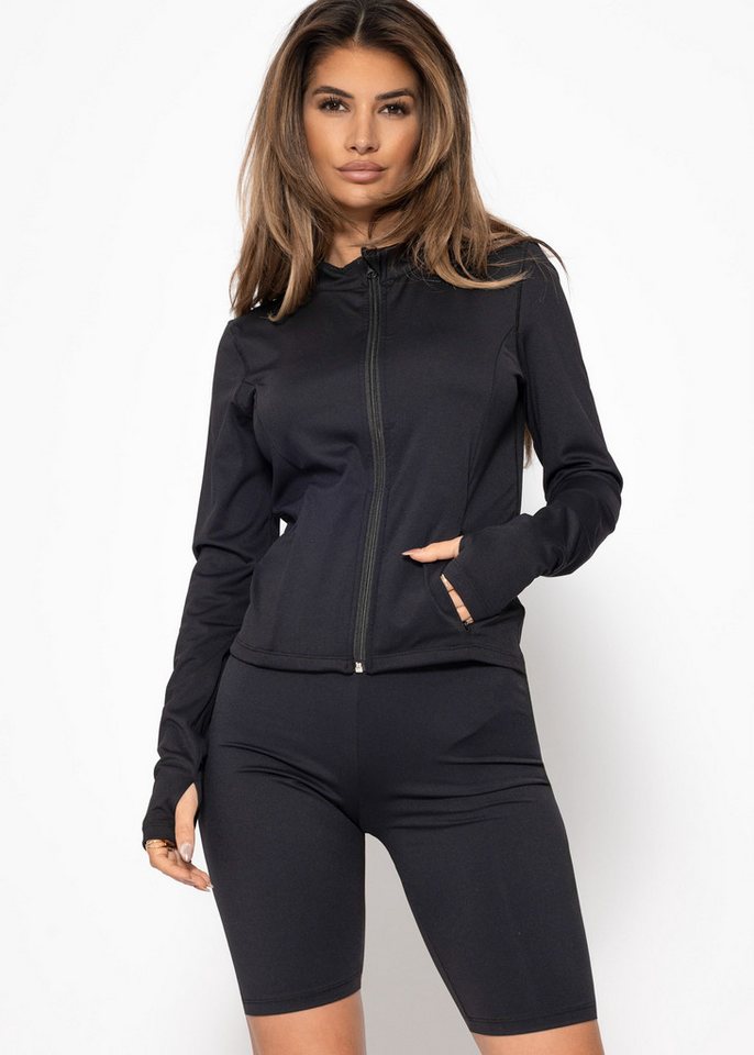 SASSYCLASSY Trainingsjacke Funktionale Sportjacke Damen mit Reißverschluss von SASSYCLASSY