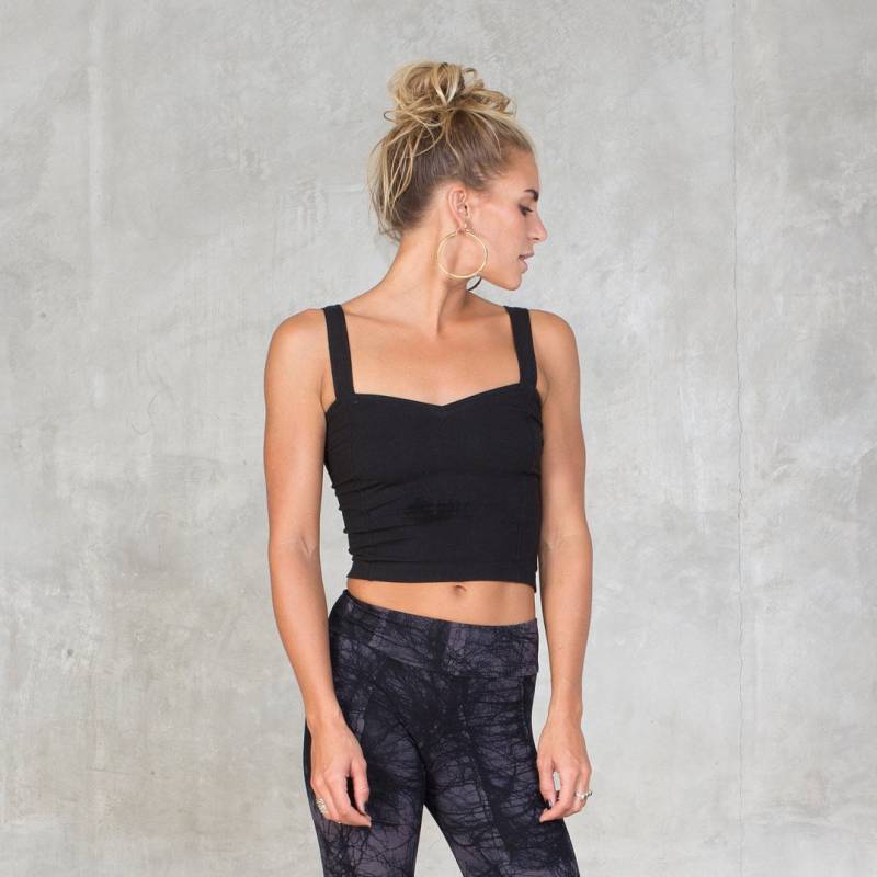 Crop Top Aus Bio-Baumwolle Boho Yoga Bralette von SATICREATION