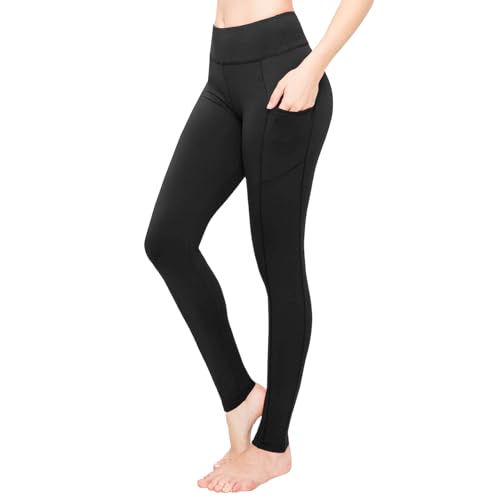 SATINA Leggings mit hoher Taille für Damen – bequem und dehnbar in vielseitigen Größen und Farben, Schwarz, Einheitsgröße von SATINA