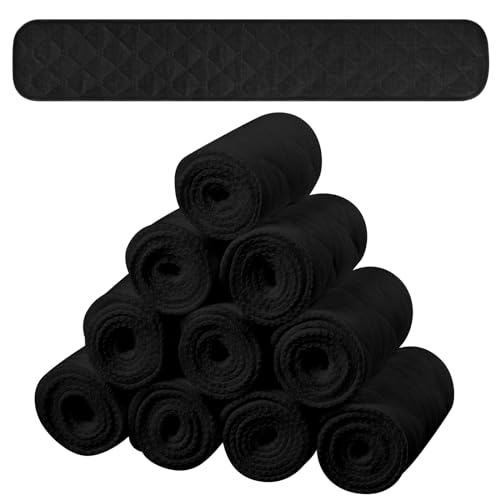 SATINIOR 10 Stück Baumwolle BH Einlagen Damen Rechteckig 3 Lagige Unterbrust Schwitzschutz Einlage (Schwarz, M) von SATINIOR