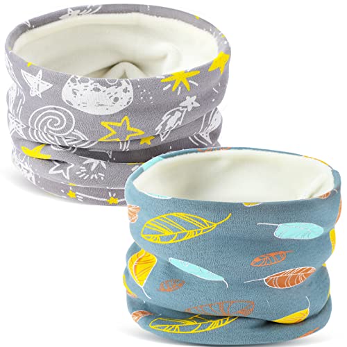 SATINIOR 2 Stück Kinder Halstücher Baumwolle Multifunktionstuch Herbst Winter Winddicht Kinder Schlauchschal für Jungen Mädchen von SATINIOR