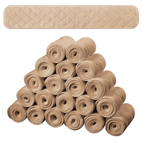 SATINIOR 20 BH-Einlagen Gegen Schweiß 18 x 3 Zoll 3-Lagige Waschbare Rechteckige Baumwolle Unterbrustband Frauen (Khaki) von SATINIOR