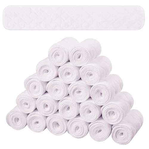 SATINIOR 20 BH Einlagen Gegen Schweiß 18 x 3 Zoll 3 Lagige Waschbar Rechteckige Baumwolle Unterbrust Schwitzschutz für Damen von SATINIOR