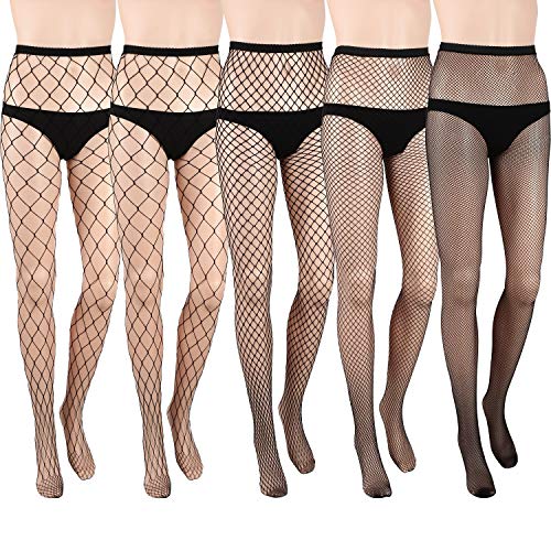 SATINIOR 5 Paare Netzstrümpfe Netz Strumpfhose Netz Strumpfhose für Frauen (Schwarz) SATINIOR 5 Paare Netzstrümpfe Netz Strumpfhose Netz Strumpfhose für Frauen (Schwarz) von SATINIOR