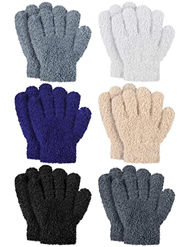 SATINIOR 6 Paar Winterhandschuhe für Kleinkinder Weich Kinder Strickhandschuhe Dehnbar Warme Schnee Fäustlinge für 1-4 Jahren Kinder von SATINIOR