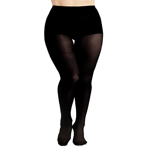 SATINIOR Schwarze Strumpfhose Damen Warm Winter Thermostrumpfhosen Leggings (2XL) von SATINIOR