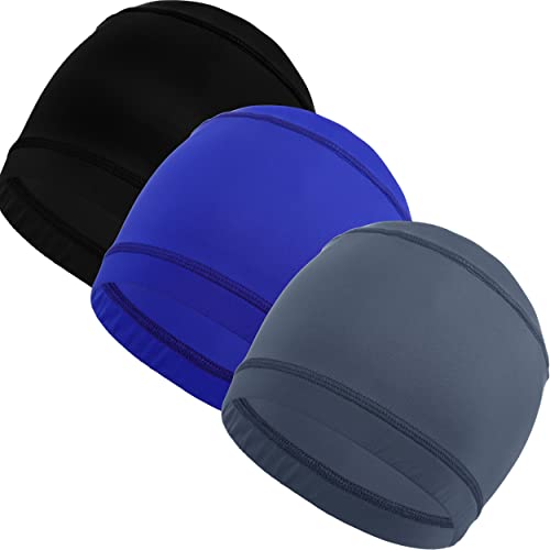 SATINIOR Schweißableitende Helmauskleidung, Kühlkappe, Laufmütze, Fahrradkappe, Schädelkappe, Helm Schutzhelmfutter für Männer und Damen (Assorted Color, 3) von SATINIOR