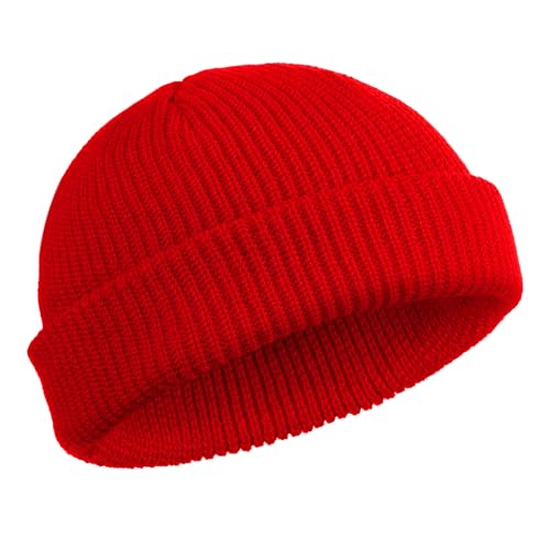 SATINIOR Trawler Beanie Fisherman Mütze Short Matrosen Wintermütze für Herren Damen Unisex(Marine) von SATINIOR
