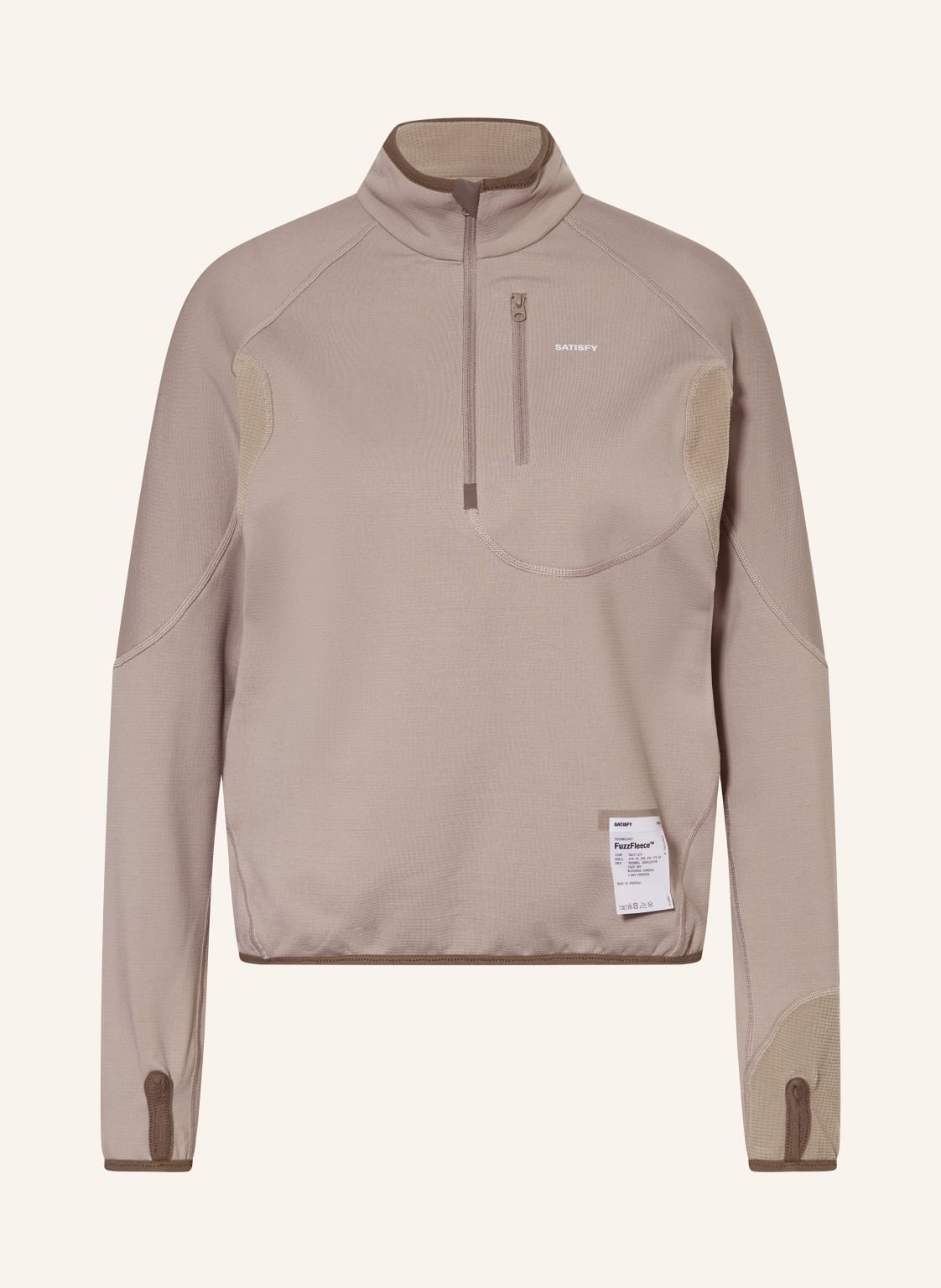 Satisfy Laufshirt Ghostfleece™ Half Zipp braun von SATISFY