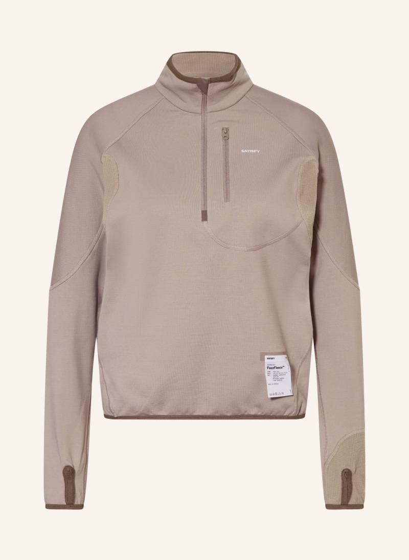 Satisfy Laufshirt Ghostfleece™ Half Zipp braun von SATISFY