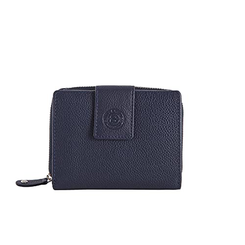 Sattlers & Co. Portmonee Damen Incana 7 The Courbette | schöne Damen Geldbörse | Hochkantbörse mit 8 Steckfächern | aus echtem Leder (Navy) von SATTLERS & CO HANDCRAFTED
