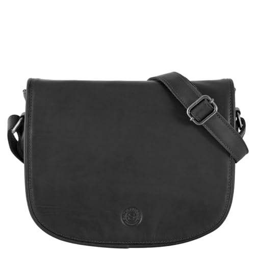 Sattlers & Co. Umhängetasche The Changee Ulescho | Damenledertasche mit 6 Steckfächer | Handtasche mit geteiltem Hauptfach mit Überschlag und Magnetverschluss (black) von SATTLERS & CO HANDCRAFTED