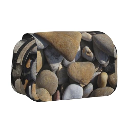 Federmäppchen mit Herzmotiv, großes Fassungsvermögen, Stifteetui mit 2 Fächern, Stifthalter, Organizer, Schreibwaren-Tasche von SATUSA