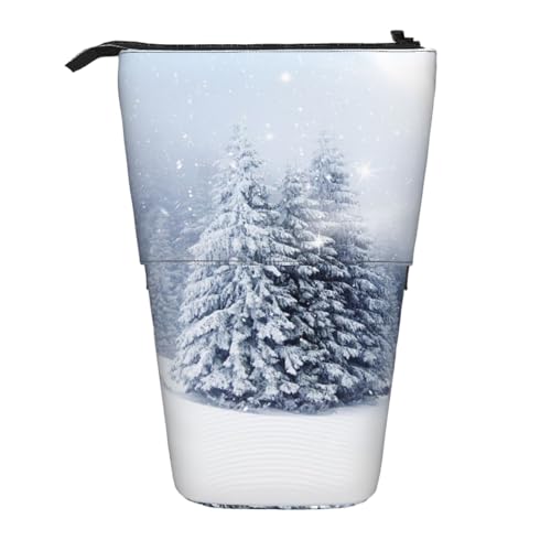 Federmäppchen mit Weihnachtsbaum-Motiv, Teleskop-Stifttasche, tragbarer Stifthalter, Aufbewahrungs-Kosmetiktasche von SATUSA