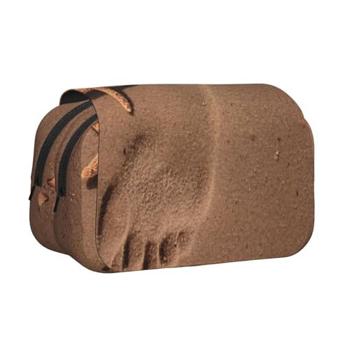 Federmäppchen mit romantischem Stranddruck, großes Fassungsvermögen, Federmäppchen mit 2 Fächern, Stifthalter, Organizer, Schreibwaren-Tasche von SATUSA