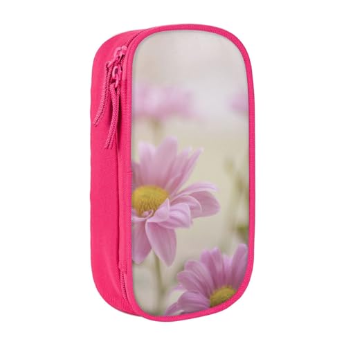 Federmäppchen mit rosa Blumendruck, für Münzen, Schlüssel, Karten, Geldbörse, großes Stifteetui für Kinder, Jungen, Schule, Büro, rose, Einheitsgröße, Beauty-Etui von SATUSA