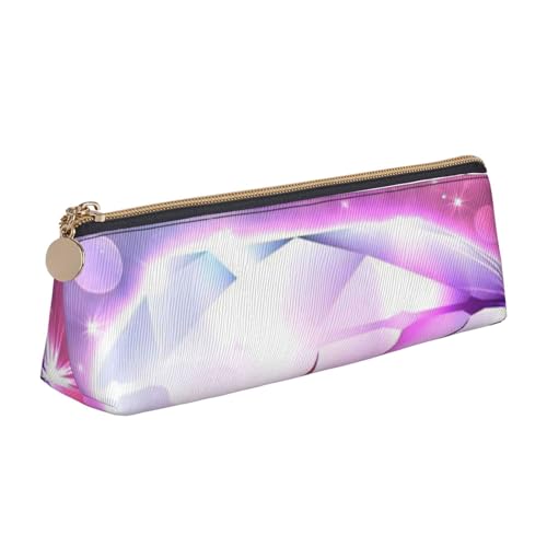 SATUSA Federmäppchen mit Galaxie-Diamant-Druck, dreieckig, PU-Leder, für Schule, Schreibwaren, Make-up-Tasche, Teenager, Federmäppchen, Hübscher Diamant, Einheitsgröße, Kosmetikkoffer SATUSA Federmäppchen mit Galaxie-Diamant-Druck, dreieckig, PU-Leder, für Schule, Schreibwaren, Make-up-Tasche, Teenager, Federmäppchen, Hübscher Diamant, Einheitsgröße, Kosmetikkoffer von SATUSA