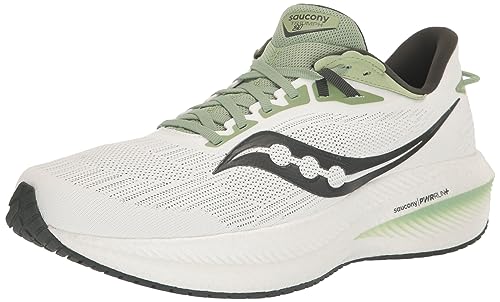 SAUCONY Men's Triumph 21 Sneaker, White/Umbra, 10.5 von SAUCONY