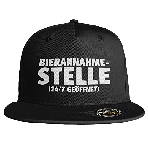 SAUFCOUNTER MARK YOUR DRINKS Bierannahmestelle Snapback Cap lustige Snapback mit Trinkspruch Malle besoffen hacke dicht voll Saufen Bier Alkohol Party (9 Farbvarianten), Farbe: Schwarz/Schwarz von SAUFCOUNTER MARK YOUR DRINKS