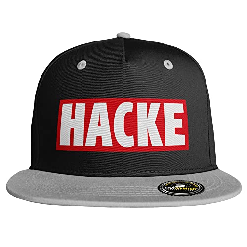 SAUFCOUNTER MARK YOUR DRINKS Hacke Snapback lustige Snapback mit Trinkspruch voll dicht besoffen Malle Saufen Bier Alkohol Party (Schwarz/Grau) von SAUFCOUNTER MARK YOUR DRINKS