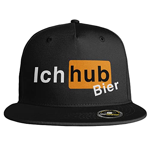 SAUFCOUNTER MARK YOUR DRINKS Ich hub Bier Snapback Cap lustige Snapback Ich hab Bier Malle hacke dicht saufi voll besoffen Saufen Alk Alkohol Party (8 Farbvarianten), Farbe: Schwarz/Schwarz von SAUFCOUNTER MARK YOUR DRINKS