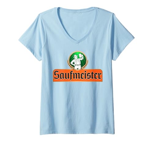 Damen SAUFMEISTER Bierliebhaber Lecker Bierchen Bob Bier Meister T-Shirt mit V-Ausschnitt Damen SAUFMEISTER Bierliebhaber Lecker Bierchen Bob Bier Meister T-Shirt mit V-Ausschnitt von SAUFMEISTER - Lecker Bierchen Oktoberfest