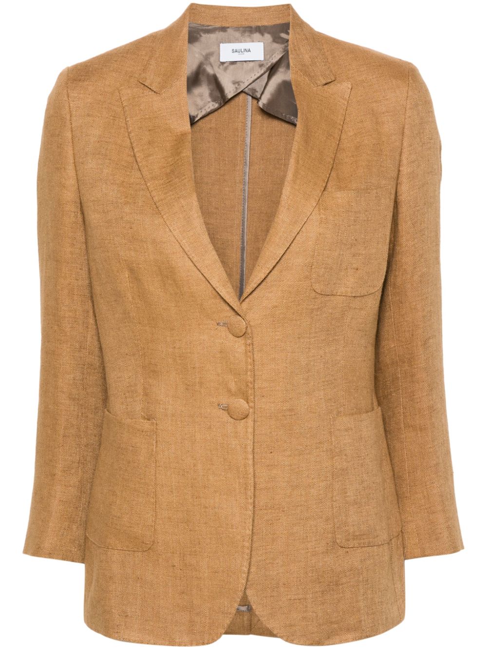 SAULINA Adelaide linen blazer - Braun von SAULINA