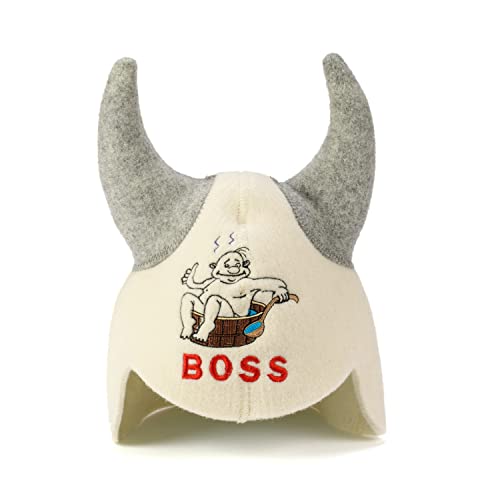 SAUNA GURU BOSS Hut, 100% Bio Wollfilz Saunakappe, Banya Hut Sauna Haarschutz, Sauna Zubehör Bestickter Hut, Russischer Saunahut, Sauna Zubehör, Sauna Geschenke für Frauen und Männer SAUNA GURU BOSS Hut, 100% Bio Wollfilz Saunakappe, Banya Hut Sauna Haarschutz, Sauna Zubehör Bestickter Hut, Russischer Saunahut, Sauna Zubehör, Sauna Geschenke für Frauen und Männer von SAUNA GURU