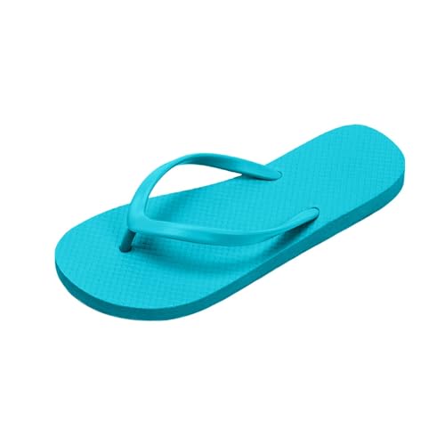 SAUTRV Damen Slim Flip Flops Damen Dusche Hausschuhe Flache Sandalen Geeignet für Sommer Badezimmer Strand Pool Leicht Basic Flip Flops Gummi Weiche Slip On Schuhe Mädchen Flip Flop Socken, himmelblau von SAUTRV