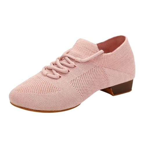 SAUTRV Damen Tanzschuhe Frühling Sommer und Herbst Blume Cheerleading Schuhe Erwachsene Weiche Unterseite Körper Trainingsschuhe Mesh Tanzschuhe Schuh Frauen Sandalen, rose, 39.5 EU von SAUTRV
