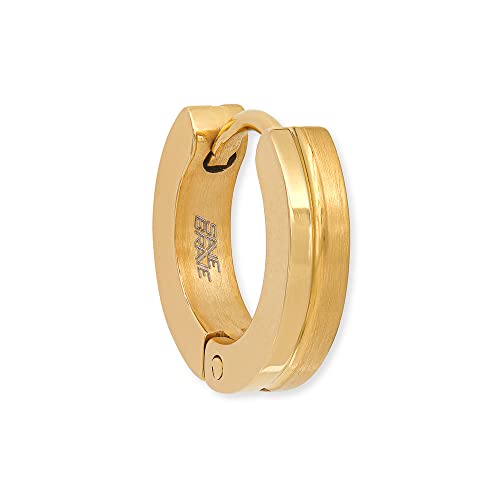 Save Brave India Herren Ohrring aus vergoldetem Edelstahl - Clipverschluss - Größe: 13,5 mm - ohne Nickel und Blei - inkl. Schmuckverpackung von SAVE BRAVE