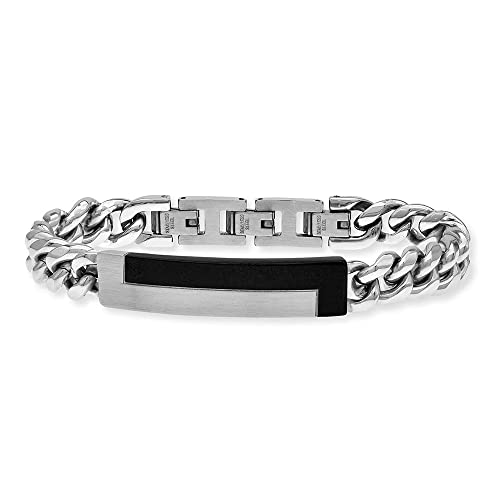 Save Brave Malcolm Herrenarmband aus robustem Edelstahl mit Klappverschluss - in der Länge erweiterbar 18.5 + 3 cm - ohne Nickel und Blei - inkl. Schmuckverpackung von SAVE BRAVE