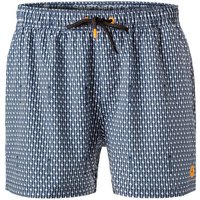 SAVE THE DUCK Herren Badeshorts blau Mikrofaser Gemustert von SAVE THE DUCK