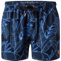 SAVE THE DUCK Herren Badeshorts blau Mikrofaser Gemustert von SAVE THE DUCK