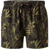 SAVE THE DUCK Herren Badeshorts grün Mikrofaser Gemustert von SAVE THE DUCK