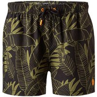 SAVE THE DUCK Herren Badeshorts grün Mikrofaser Gemustert von SAVE THE DUCK