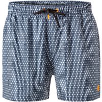 SAVE THE DUCK Herren Badeshorts blau Mikrofaser Gemustert von SAVE THE DUCK