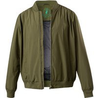 SAVE THE DUCK Herren Blouson grün Mikrofaser unifarben von SAVE THE DUCK