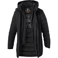 SAVE THE DUCK Herren Jacke schwarz Mikrofaser unifarben von SAVE THE DUCK