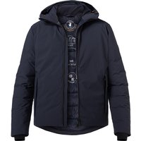SAVE THE DUCK Herren Jacke blau Mikrofaser unifarben von SAVE THE DUCK