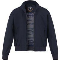 SAVE THE DUCK Herren Blouson blau Mikrofaser unifarben von SAVE THE DUCK