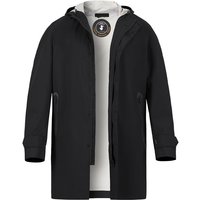 SAVE THE DUCK Herren Regenmantel schwarz Mikrofaser unifarben von SAVE THE DUCK