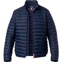 SAVE THE DUCK Herren Steppjacke blau Mikrofaser unifarben von SAVE THE DUCK