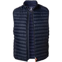 SAVE THE DUCK Herren Steppweste blau Mikrofaser unifarben von SAVE THE DUCK