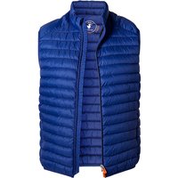 SAVE THE DUCK Herren Steppweste blau Mikrofaser unifarben von SAVE THE DUCK