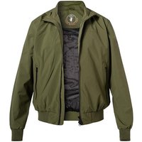 SAVE THE DUCK Herren Blouson grün Mikrofaser unifarben von SAVE THE DUCK