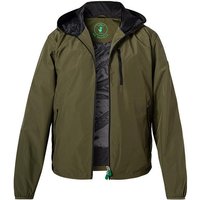 SAVE THE DUCK Herren Blouson grün Mikrofaser unifarben von SAVE THE DUCK