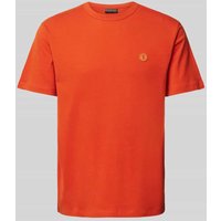 SAVE THE DUCK T-Shirt mit Logo-Patch Modell 'Bram' in Orange, Größe M von SAVE THE DUCK